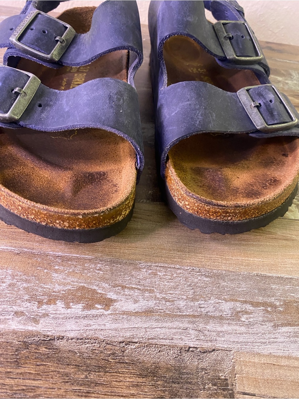 Birkenstock Arizona Double Strap Black Leather Sandals - Picture 6 of 9